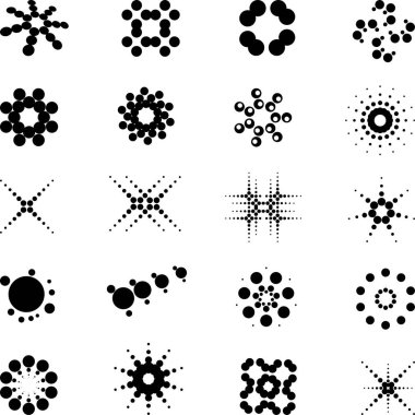 Daire, nokta, logolar, çıkartma etiket