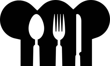 Chef şapka, bıçak, çatal, kaşık, Şef, Restoran, etiket etiket