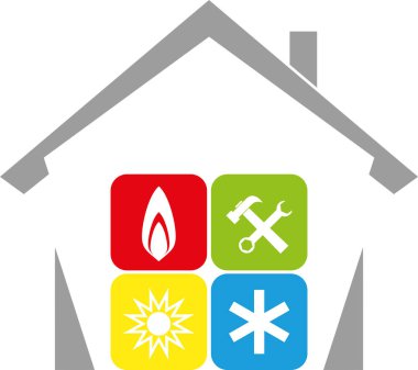 House, Güneş, kar, alev, yükleyici, arka plan