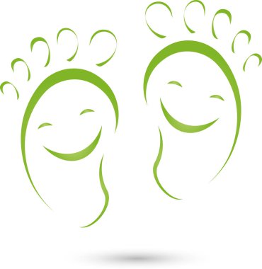 Gülümseme, ayak, ayak bakımı, ayak masajı, logo