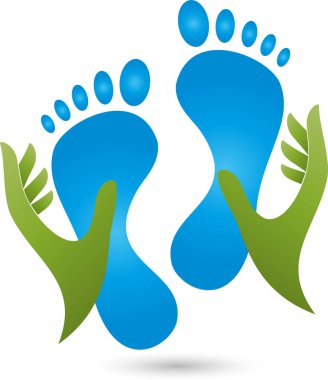 Ayaklar, eller, ayak bakımı, ayak masajı, logo