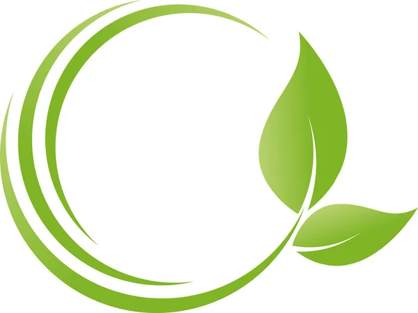 Hojas Planta Orgánica Vegano Bienestar Naturopath Logo — Vector de stock