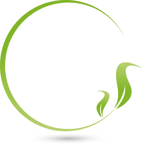 Daun Tanaman Organik Kesejahteraan Vegan Naturopath Gardener Logo - Stok Vektor