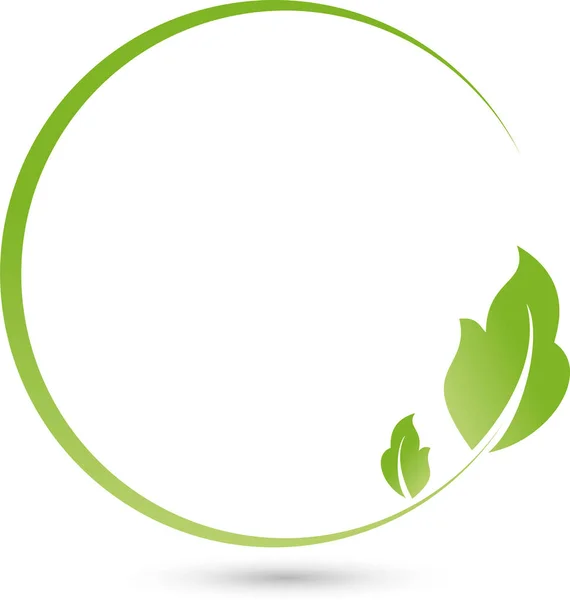 Blätter Pflanze Bio Wellness Veganer Heilpraktiker Gärtner Logo — Stockvektor