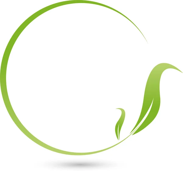 Daun Tanaman Organik Kesejahteraan Vegan Naturopath Gardener Logo Stok Ilustrasi 