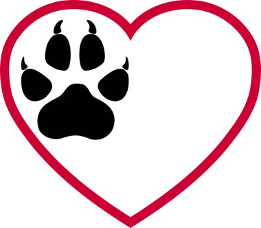 Kalp, köpek pençe, kurt pençe, pençe, köpek, kurt, logo