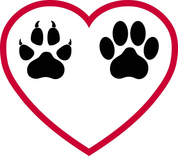 Kalp, köpek pençe, kedi pençe, pençe, köpek, kedi, logo