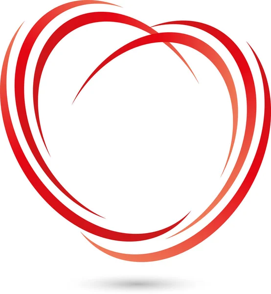 Serce Miłość Prezent Ludzie Logo — Wektor stockowy