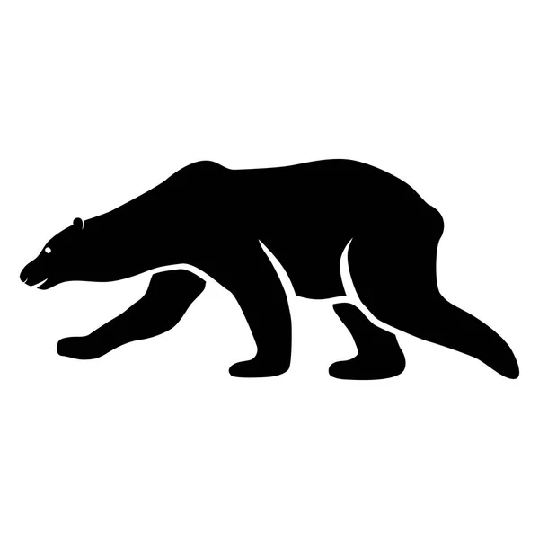 Urso Polar Urso Animal Logotipo Etiqueta Adesiva —  Vetores de Stock