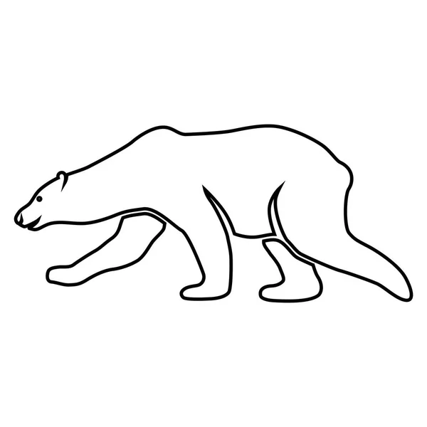 Urso Polar Urso Animal Logotipo Etiqueta Adesiva —  Vetores de Stock