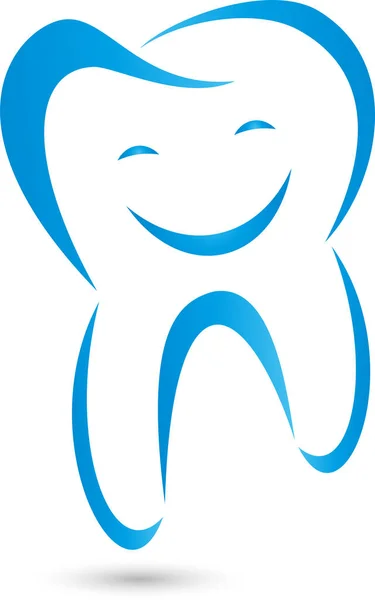 Diente Con Sonrisa Diente Logo Odontología — Vector de stock