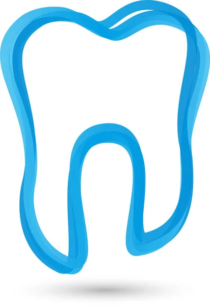 Zahn Der Linien Zahnheilkunde Zahn Logo — Stockvektor