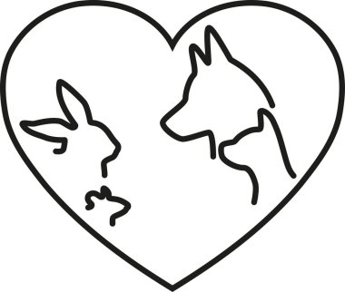 Kalp ve hayvanlar, veteriner logosu