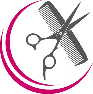 Makas, tarak, berber ve yaşam tarzı arka plan