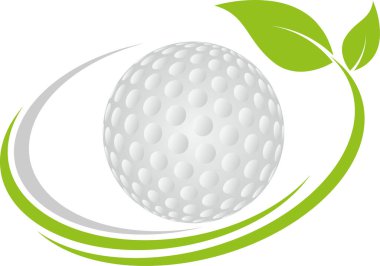 Golf topu, yapraklar, spor, golf, logo, golf arka planı