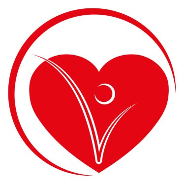 Kişi, kalp, insanlar, aşk, logo