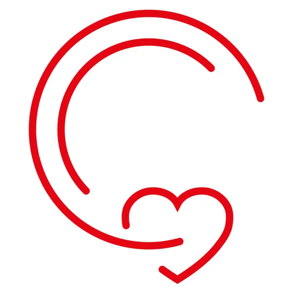 Heart Waves Heart Waves Love Gift Logo — Stock Vector