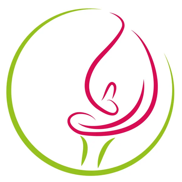 Zantedesksi Plante Calla Blomst Logo Ikon – stockvektor