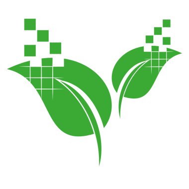 Yapraklar, piksel, yaprak, bitki, fotoğraf, logo