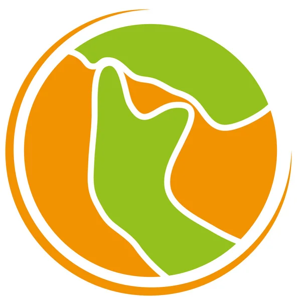 Cabeça Mandíbula Ortodontia Dentista Logotipo — Vetor de Stock