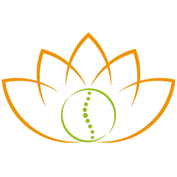 Blätter Pflanze Wirbelsäule Heilpraktiker Chiropraktiker Logo — Stockvektor