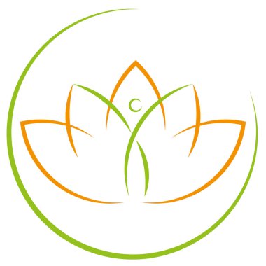 Yapraklar, bitki, insan, naturopath, masaj, logo