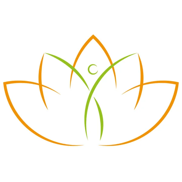 Daun Tanaman Orang Naturopath Pijat Logo - Stok Vektor