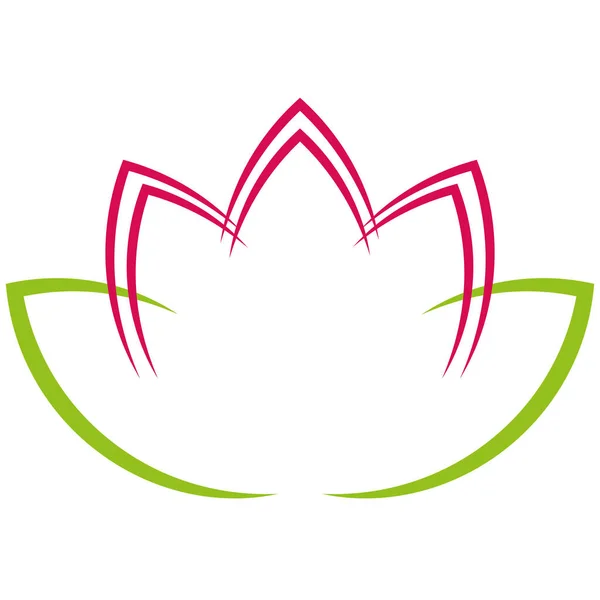 Pflanze Blätter Massage Gärtner Heilpraktiker Logo — Stockvektor