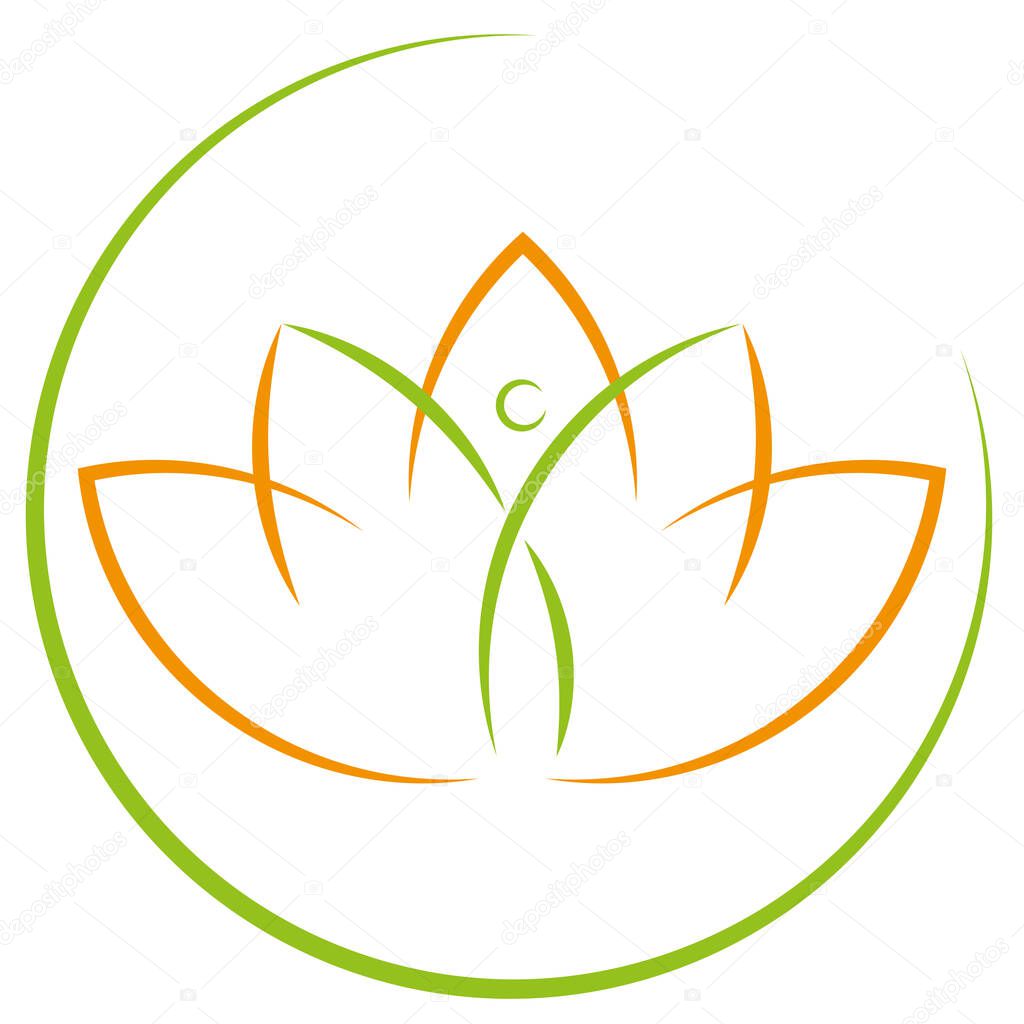 Leaves, plant, person, naturopath, massage, logo