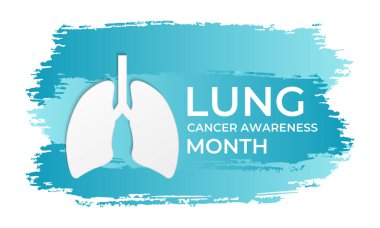 Kasım ayındaki Akciğer Kanseri Farkındalığı Ayı, etkilenenlere yönelik önleme, erken teşhis, tedavi ve desteği ön plana çıkarıyor. Beyaz kurdele ve iki organ ciğeri. Sağlık ve Tıp Konsepti posteri.