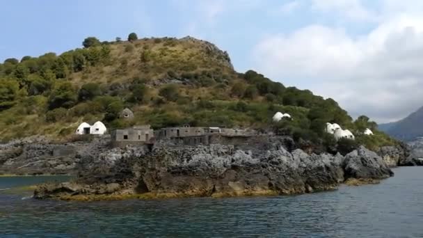 Praia Mare Cosenza Calábria Itália Junho 2017 Panorama Ilha Dino — Vídeo de Stock