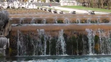Caserta, Campania, Italia  3 febbraio 2019: Cascate della Fontana di Venere e Adone nel Parco della Reggia