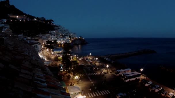 Amalfi Campania Italië September 2018 Time Lapse Van Haven Van — Stockvideo