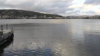 Bacoli, Campania, Italya-1 Mart 2019: Miseno Gölü 'ne genel bakış