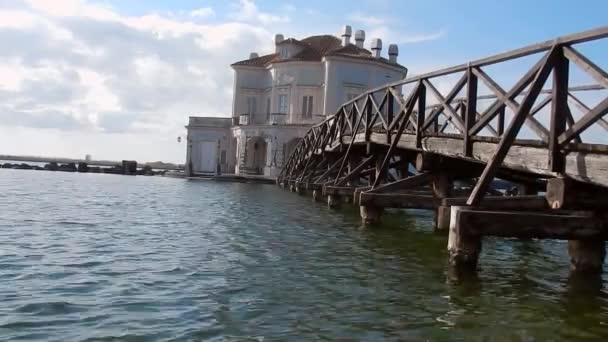 Bacoli Campania Itália Março 2019 Casina Vanvitelliana Lago Fusaro — Vídeo de Stock