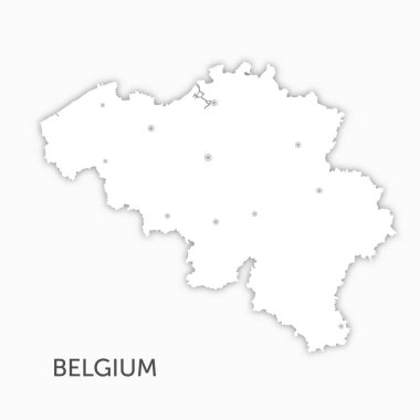 Yüksek kalite beyaz harita Belçika kağıt kesimi