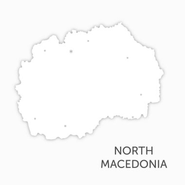 Kuzey Makedonya 'nın kağıt kesimi yüksek kaliteli harita