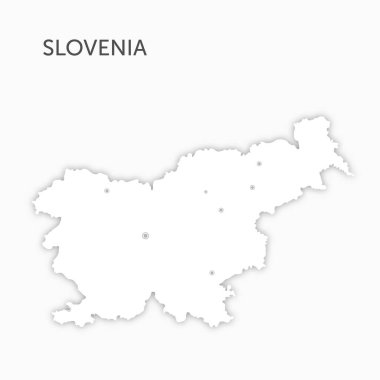 Slovenya kağıdının kestiği yüksek kaliteli beyaz harita