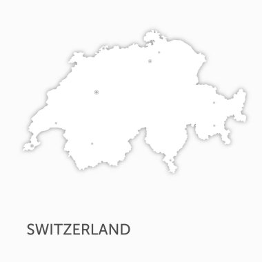 Yüksek kalite beyaz harita İsviçre kağıdı kesilmiş