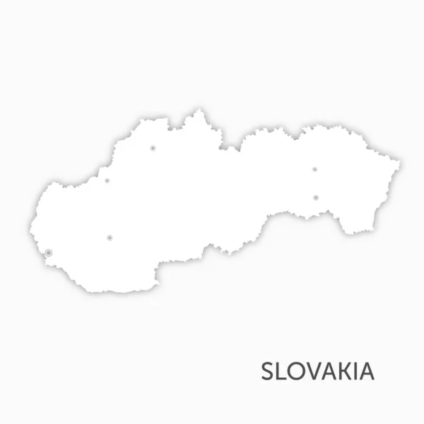 Yüksek kaliteli beyaz harita Slovakya kağıt kesimi