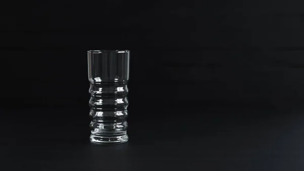Empty Glass Stands Black Background — Stock Photo, Image