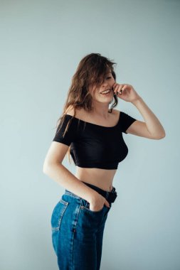 Portre Güzel Beyaz Kafkasyalı Beyaz Yetişkin Kız