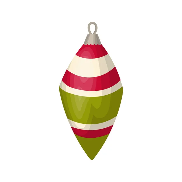 Icono de juguetes de árbol de Navidad y Año Nuevo en dibujos animados y estilo plano. Objeto aislado. Ilustración vectorial . — Vector de stock