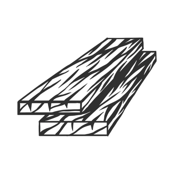 Tablero de madera negro monocromo moderno vintage. Elemento de diseño sobre fondo blanco aislado. Ilustración vectorial . — Vector de stock