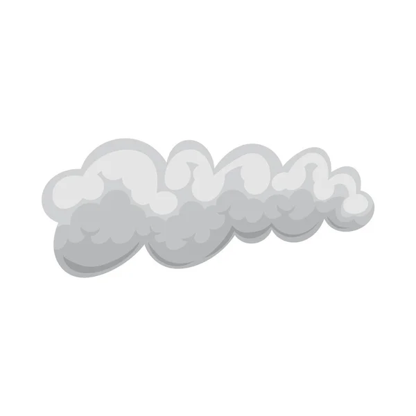 Wolken en wolken icoon in Cartoon en platte stijl. Geïsoleerd object. Vector illustratie. — Stockvector