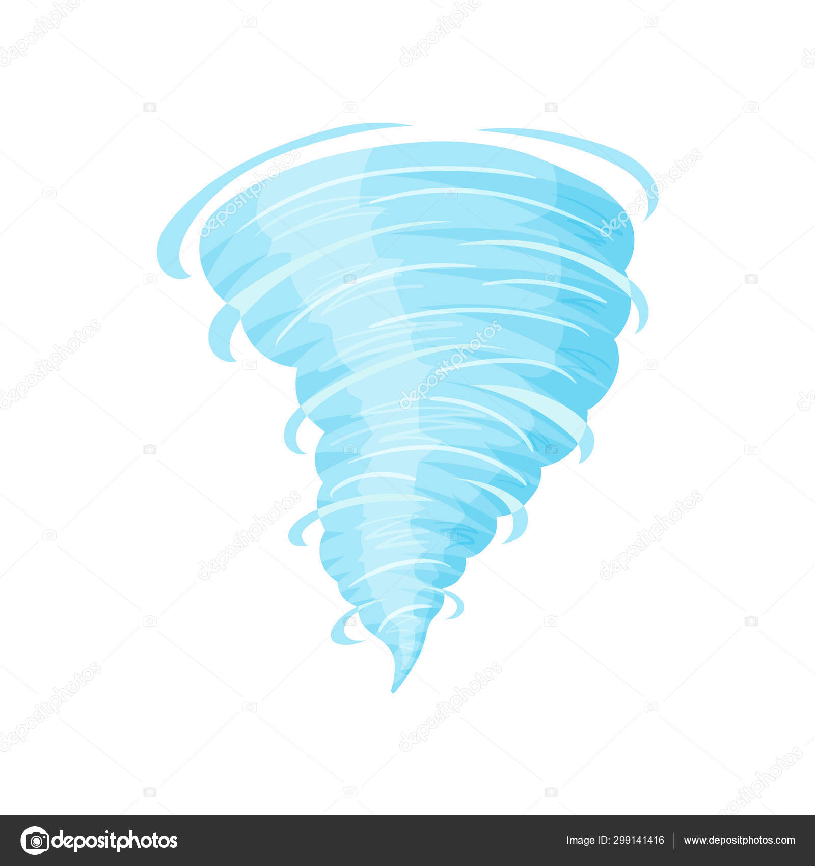 Tornado. Hurricane. Cyclone. Cartoon and flat style. Vector illustration on  white background. Stock Vector Image by ©ismagilovilnaz999 #299141416