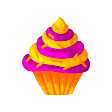 Cadılar Bayramı şekerleri ve şekerleri. Karikatür ve düz tarzı. Beyaz arka planda vektör çizimi.