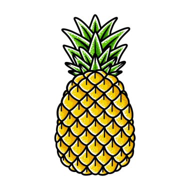 Ananas el çizim eski okul dövme.