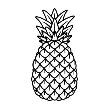Ananas el çizim eski okul dövme.
