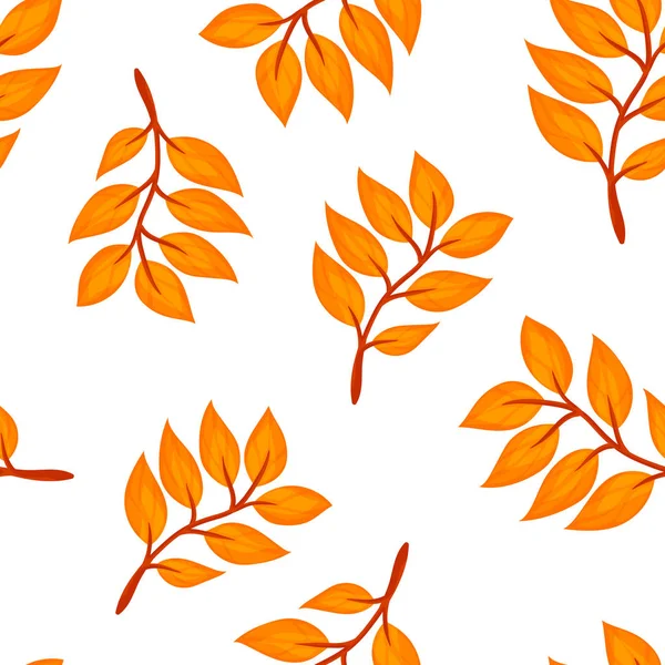 Otoño hojas patrón sin costura. — Vector de stock